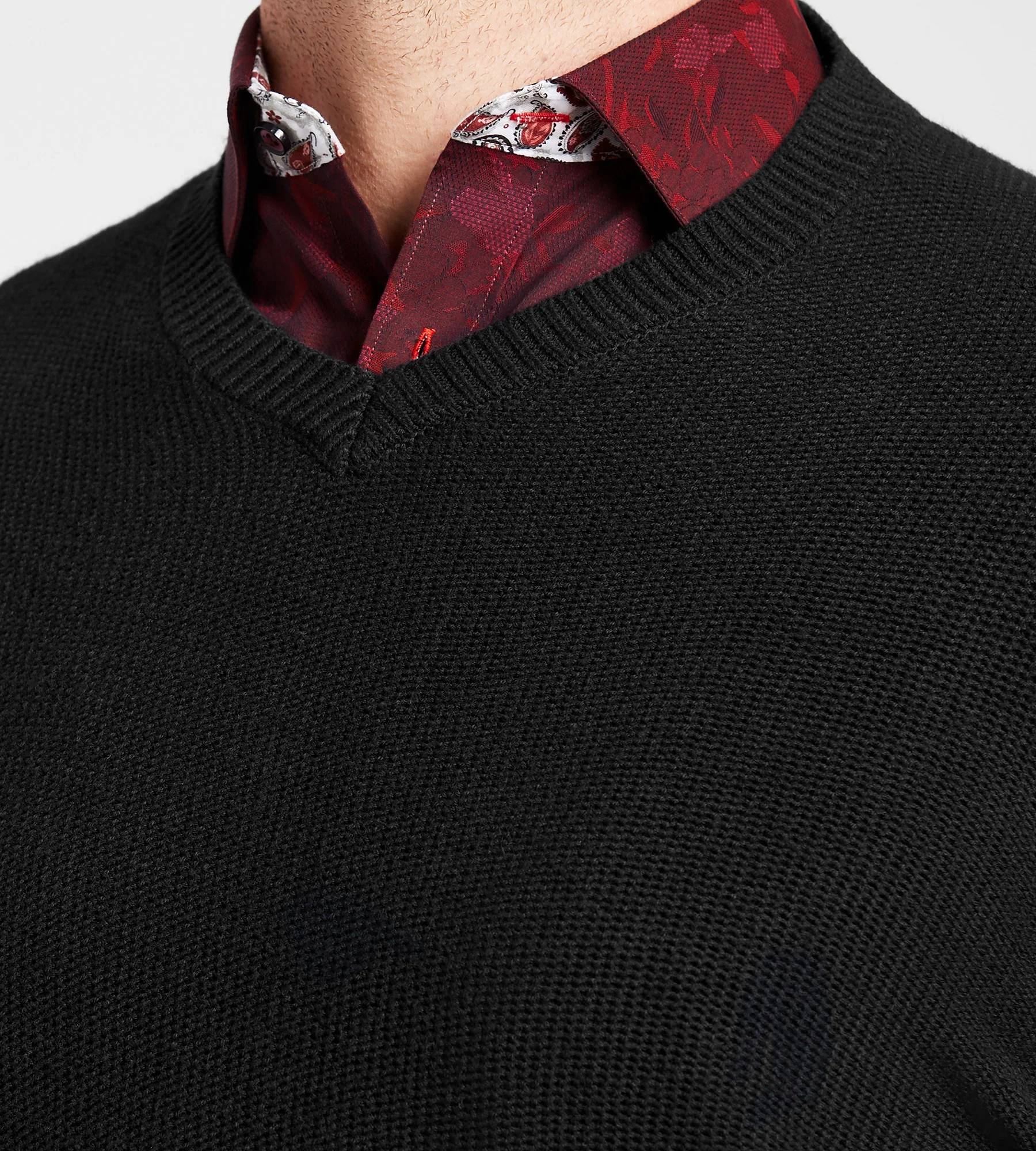 Jermyn & Bond Cotton Merino V-Neck Sweater - Image 4