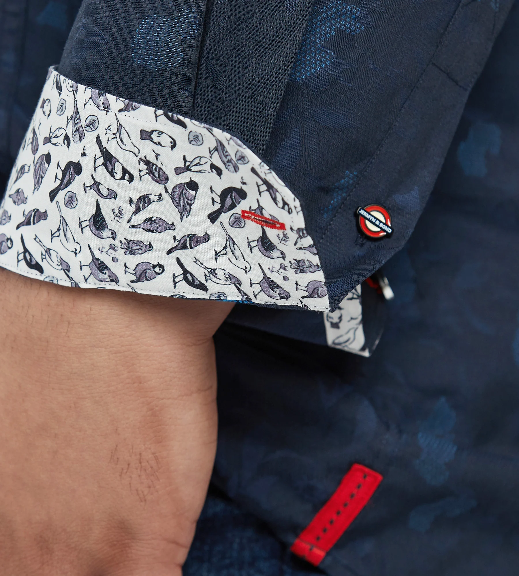 Non-Iron Floral Jacquard Shirt - Image 3