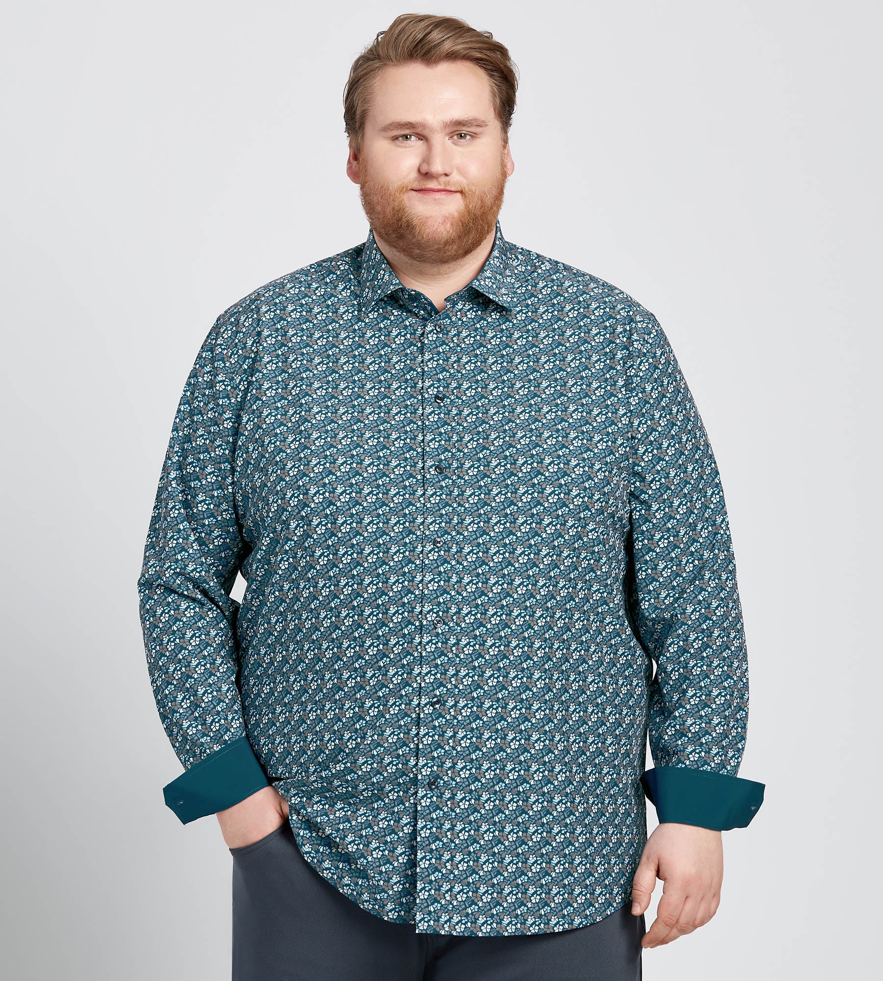Britches Floral Print Stretch Shirt - Image 3
