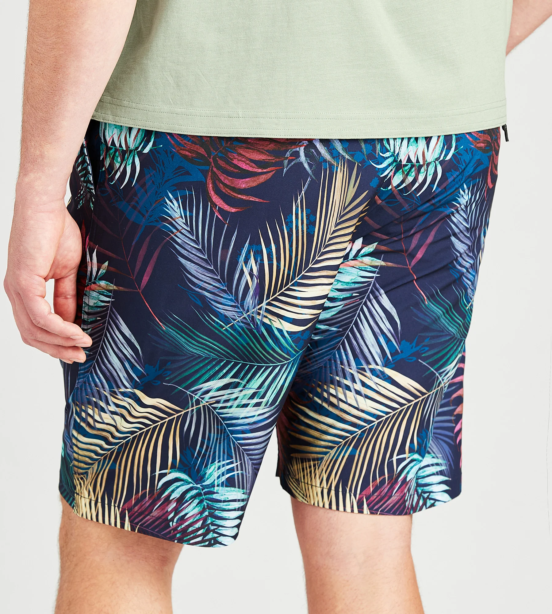 Large Leaf Print Swim Short - Image 3