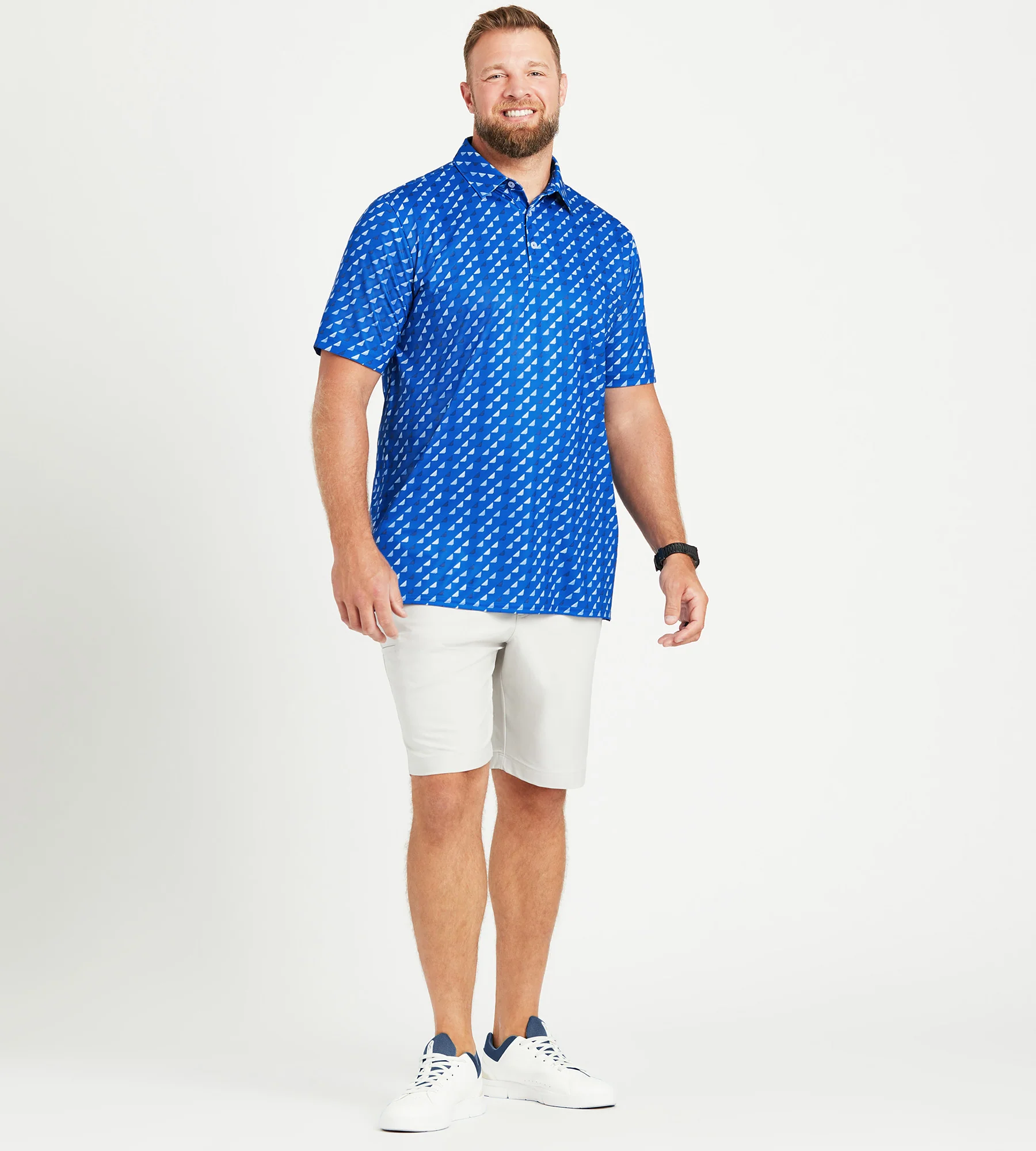 Micro Triangle Print Polo - Image 3