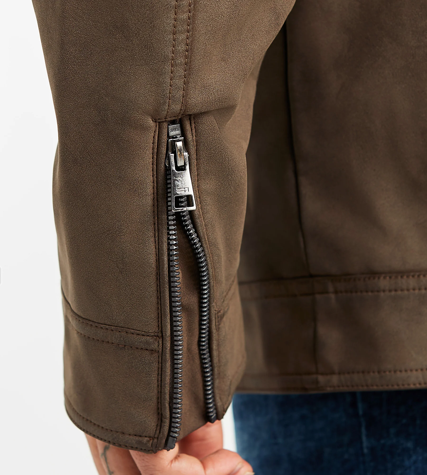Faux Suede Jacket - Image 4
