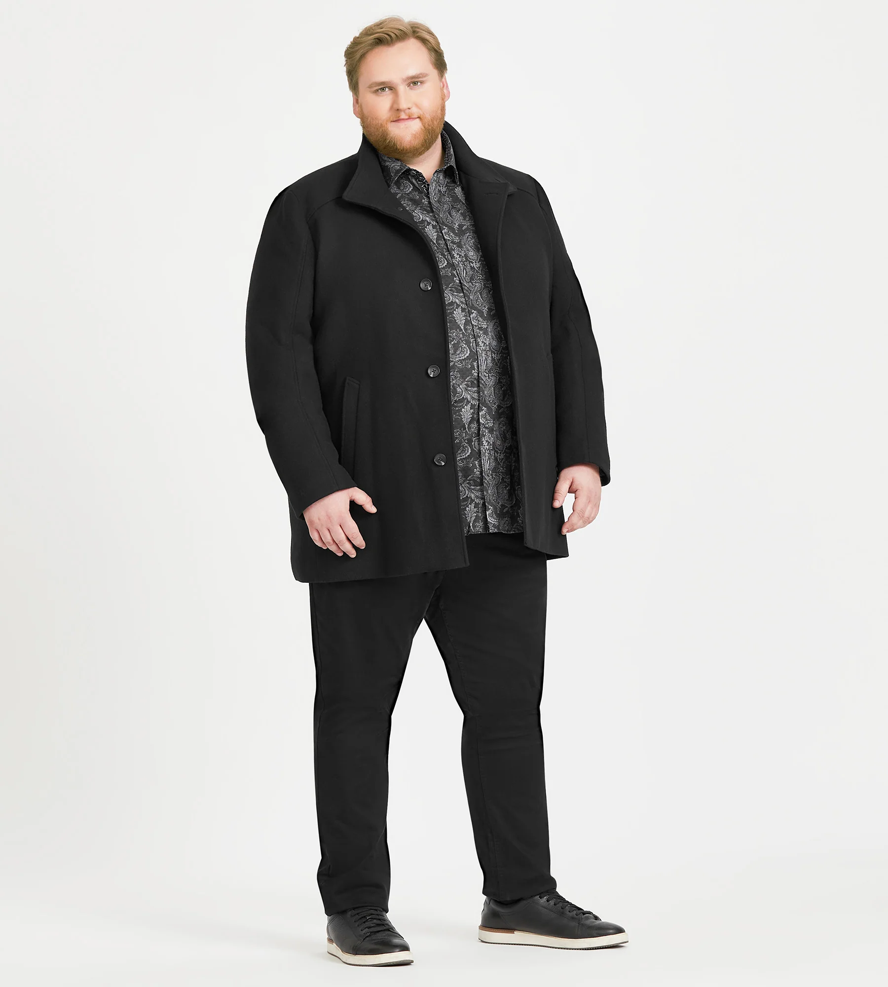 Funnel Collar Wool Blend Coat - Image 5